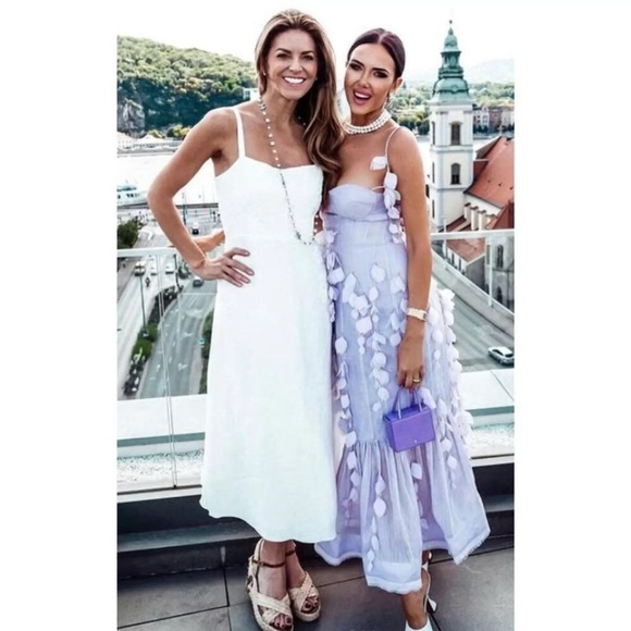 🌸AVAILABLE FOR HIRE 🌸Zimmermann Botanica Silk-Linen Blend Petal Appliqué Dress - Picture 11 of 14